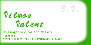 vilmos valent business card